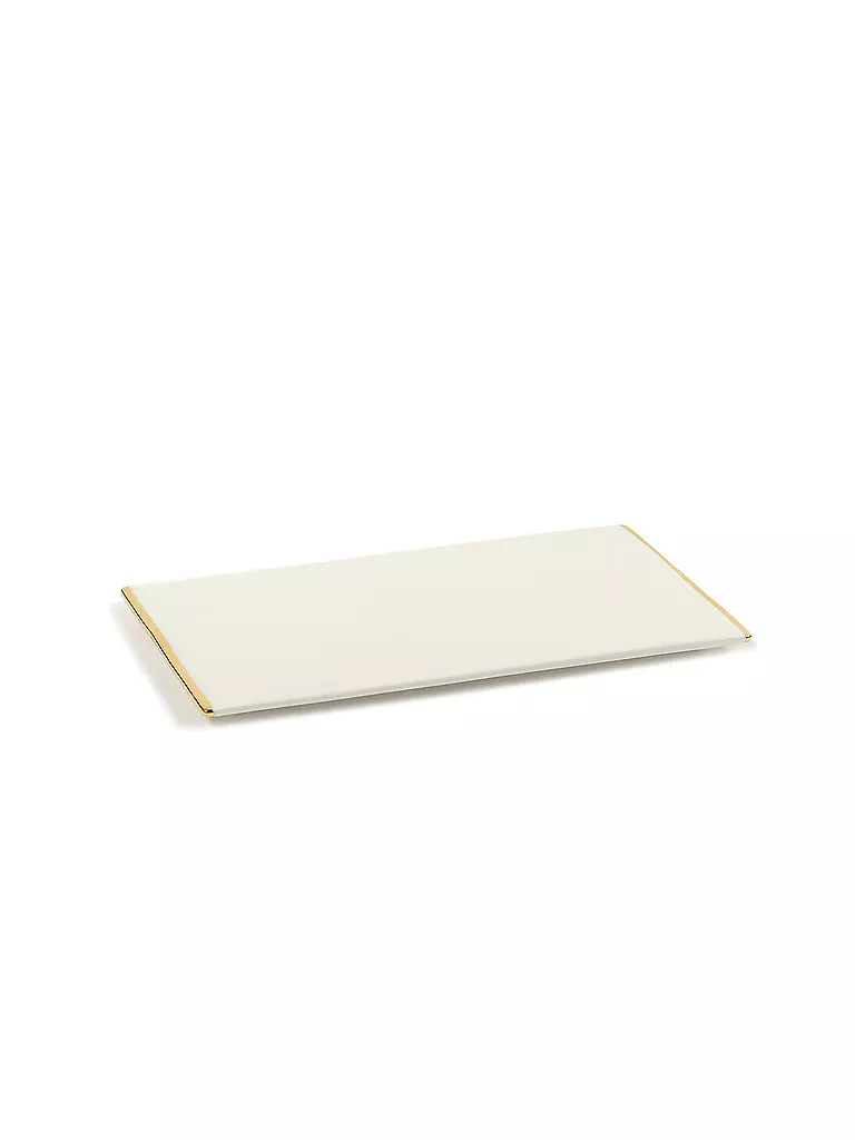 SERAX | Teller eckig Desiree 21,3x13,5cm Weiss/Gold | weiß