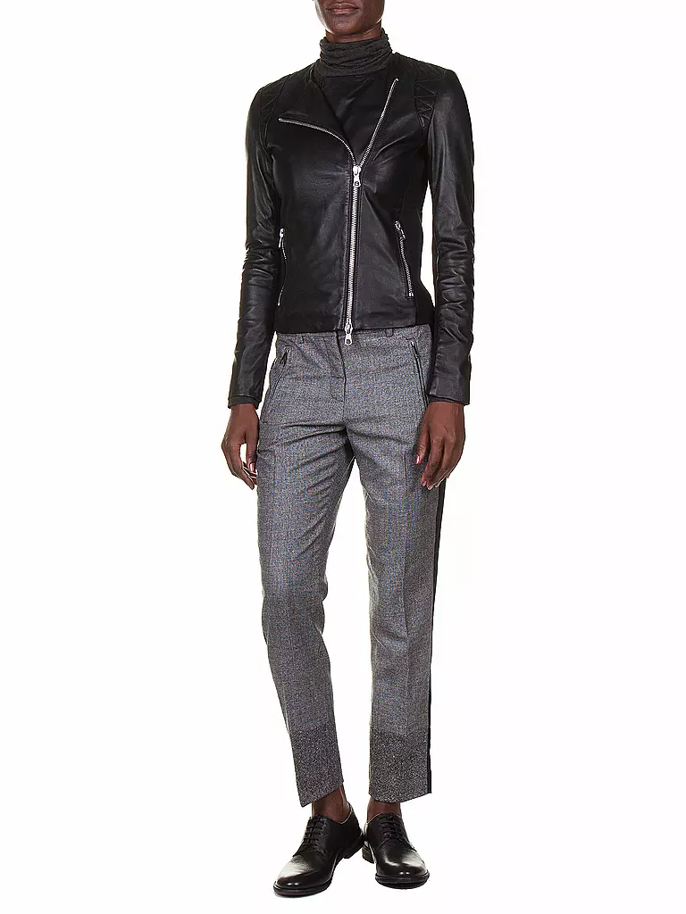 SET | Lederjacke | schwarz