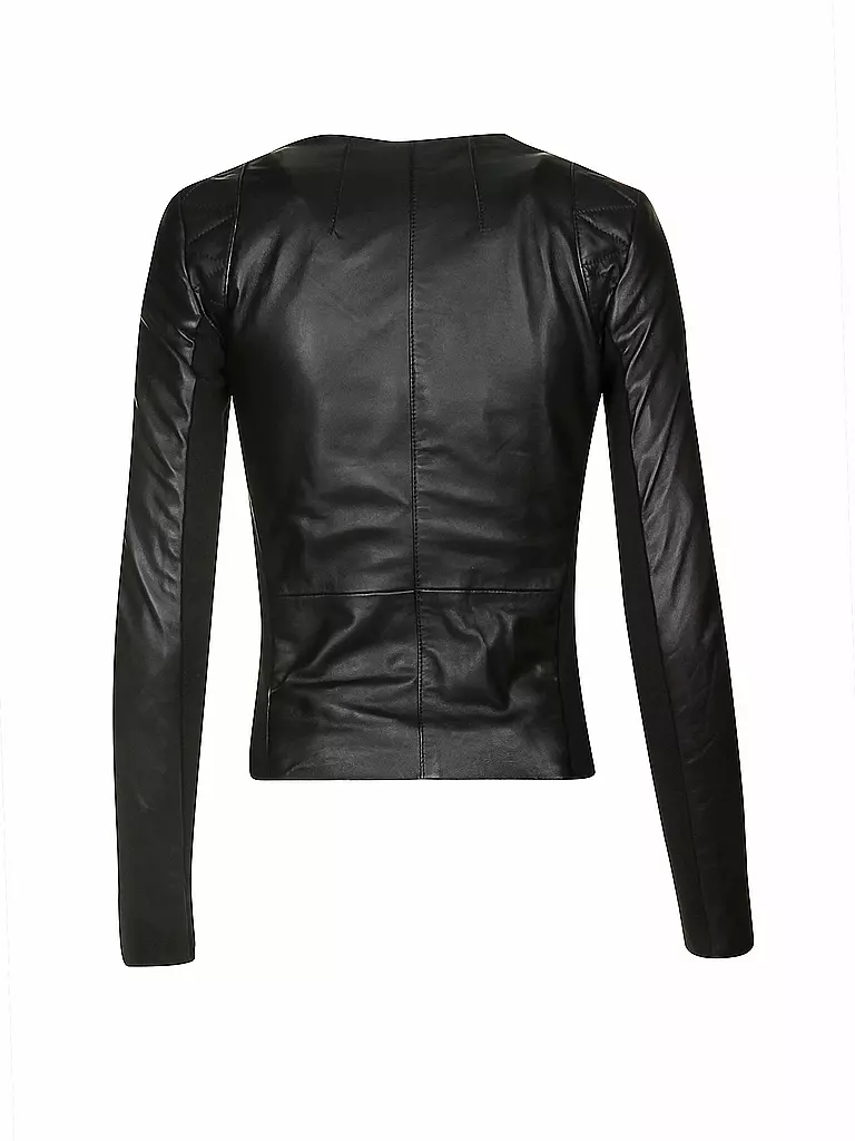 SET | Lederjacke | schwarz
