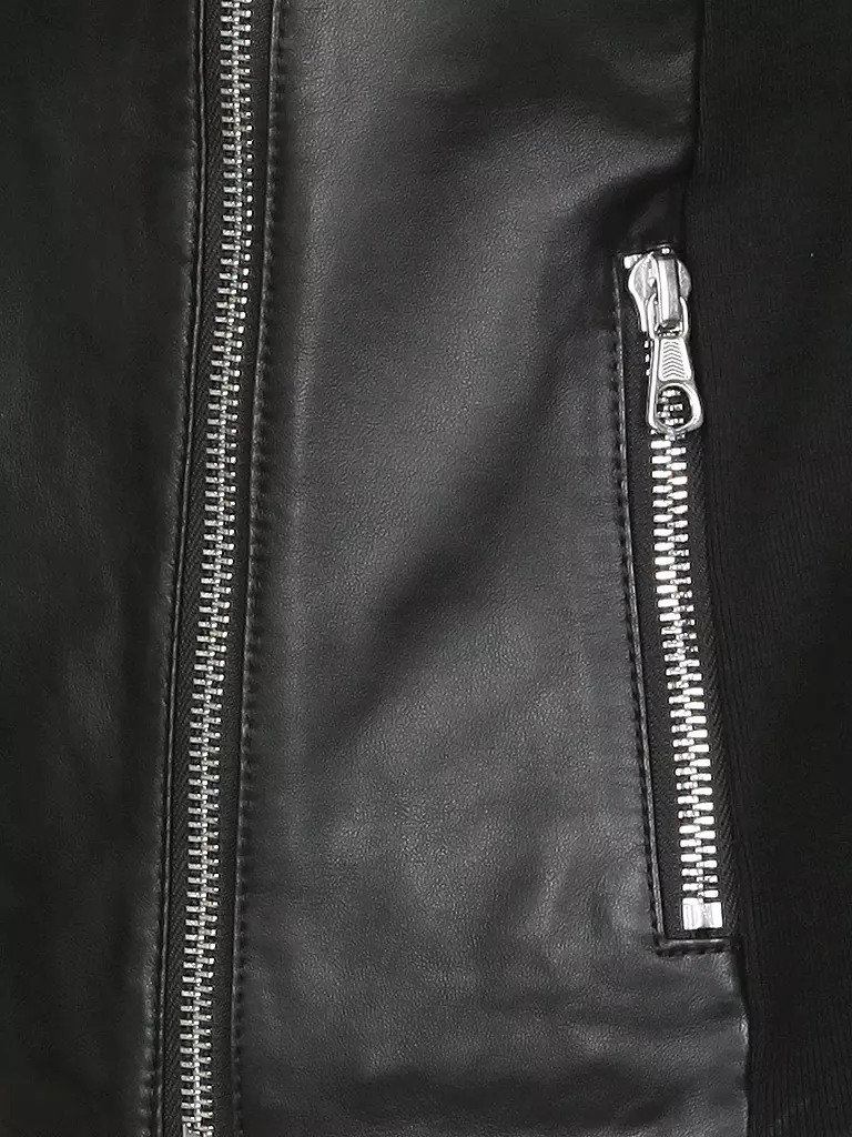SET | Lederjacke | schwarz