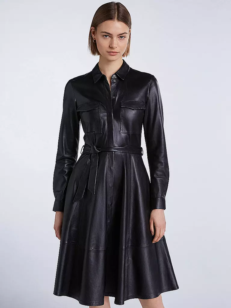 SET | Lederkleid | schwarz