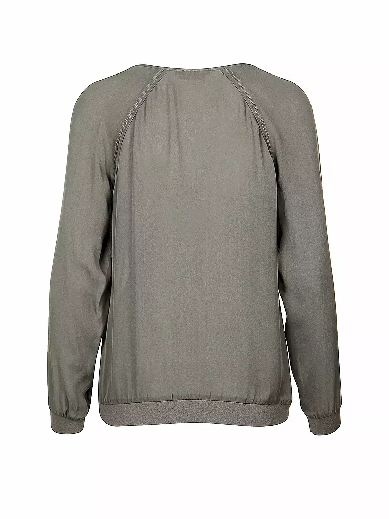 SET | Seiden-Bluse | grau