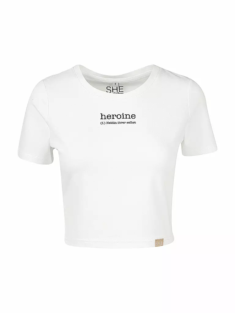 SHE IS | T Shirt Cropped Fit | weiß