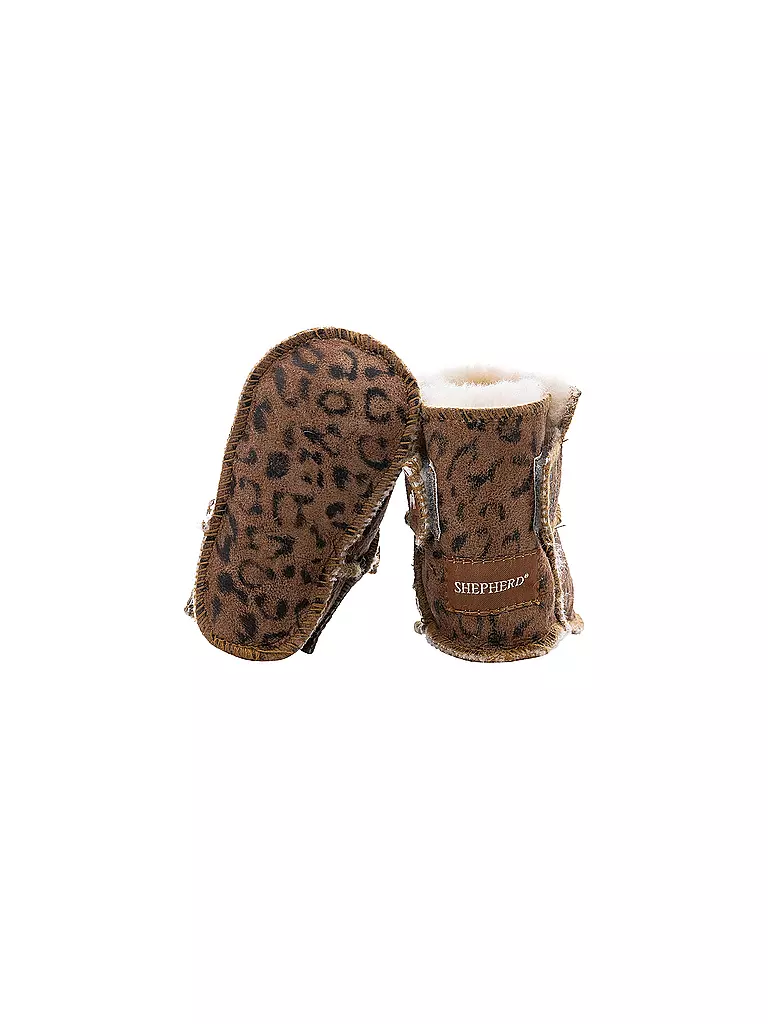 SHEPHERD OF SWEDEN | Baby Schuhe BORAS LEOPARD | braun