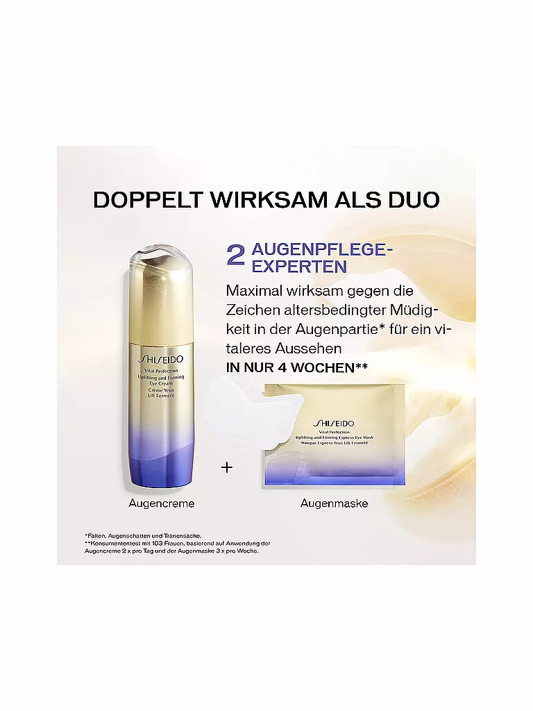 SHISEIDO | Augenmaske - Vital Perfection Uplifting and Firming Express Eye Mask 12 Stk | keine Farbe