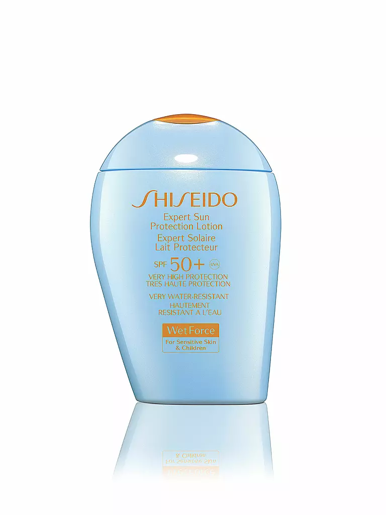 SHISEIDO | Sun Care Expert Sun Protection Lotion WetForce SPF50+ For Sensitive Skin and Children 100ml | transparent