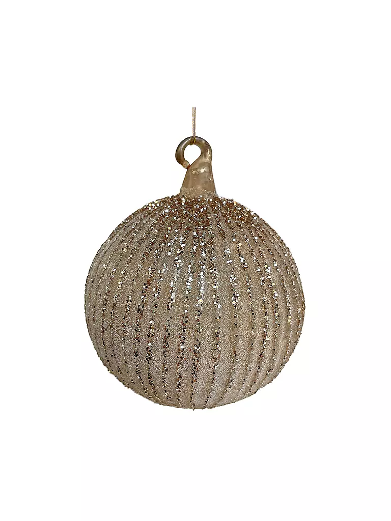 SHISHI | Weihnachtskugel aus Glas Höhe: 10cm Farbbezeichnung: Gold Glitter Material: Glas | gold