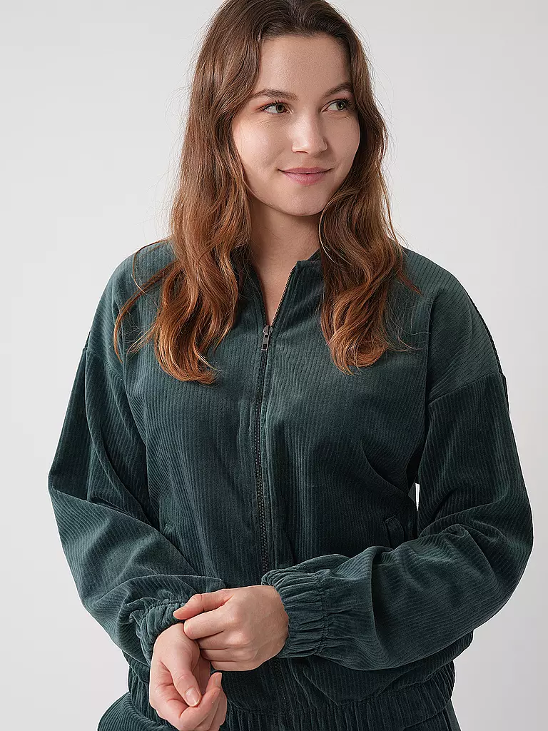 SHORT STORIES | Loungewear Sweatjacke | dunkelgrün