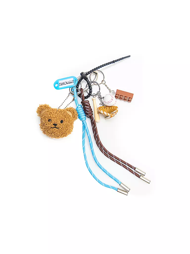 SHOUIA | Taschenanhänger #23 TEDDY BLUE | braun