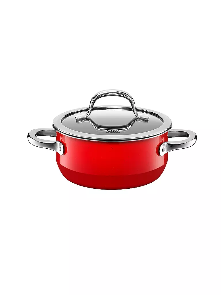 SILIT | Bratentopf mit Deckel 16cm/1,3l (Passion Red) Silargan | rot