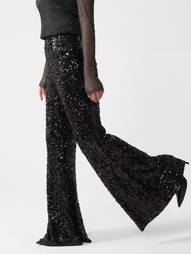 SILVIA SCHNEIDER | Hose Flared Fit | schwarz