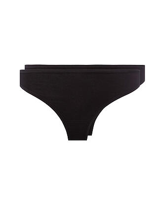 SKINY | String 2er Pkg. ADVANTAGE COTTON STRETCH black