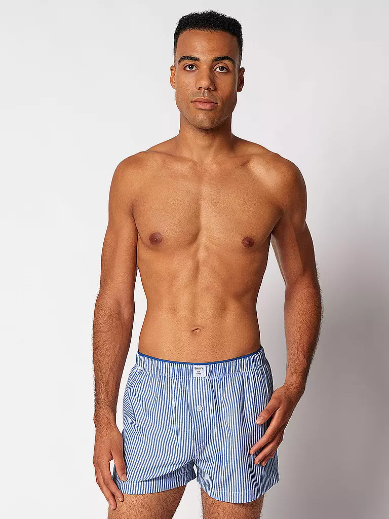 SKINY | Boxershorts blue microstripes | blau