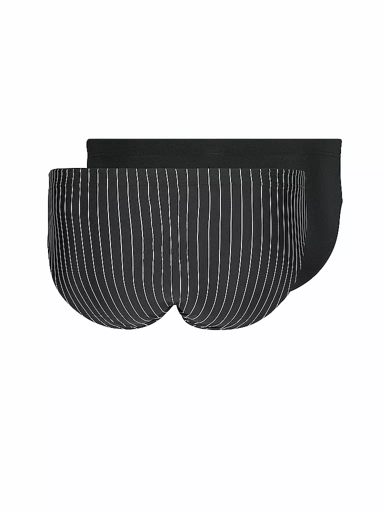 SKINY | Brasil-Slip 2er Pkg. "Power Line" (Blackstripe Selection) | schwarz