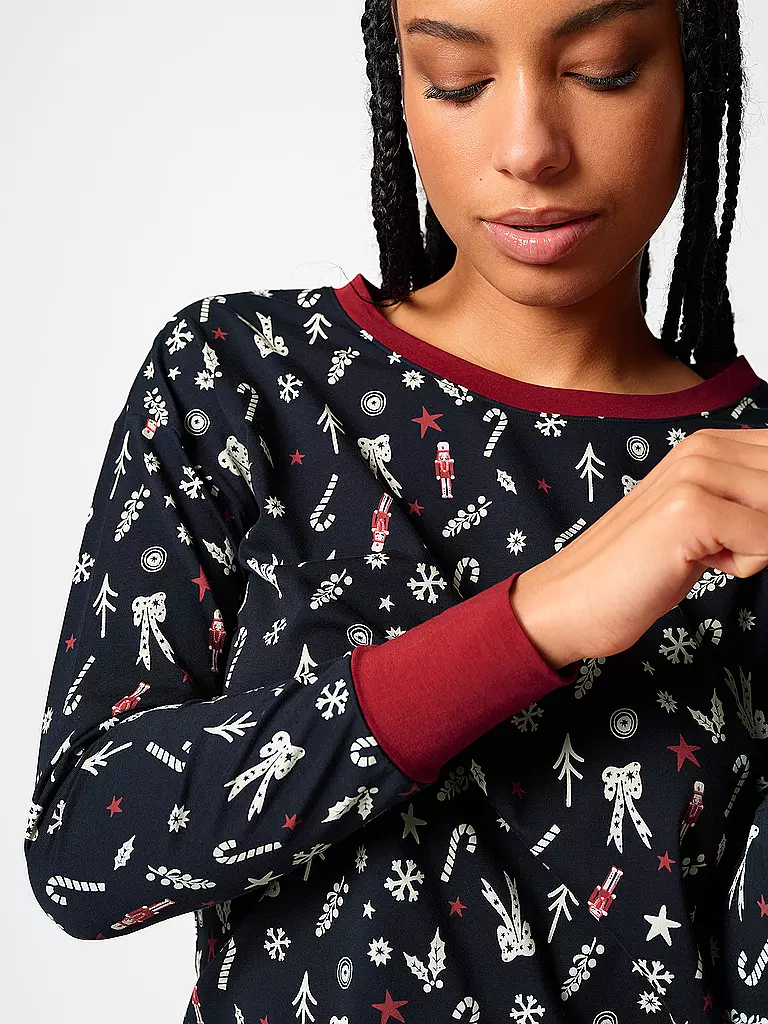 SKINY | Pyjamashirt jollyholly christmas | dunkelblau