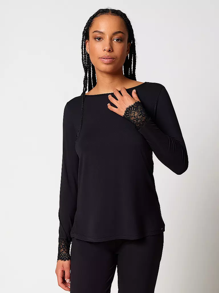 SKINY | Pyjamashirt NIGHT IN SKINY black | schwarz
