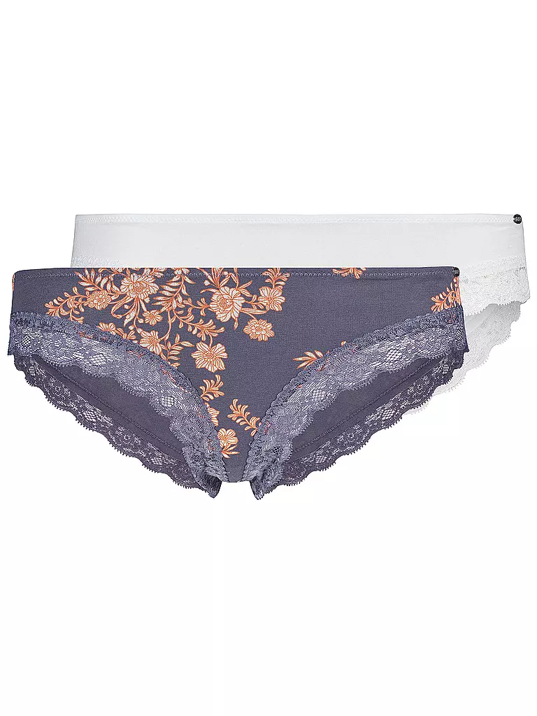 SKINY | Slip 2-er Pkg. "Sweet Cotton" (Purple Flower) | lila
