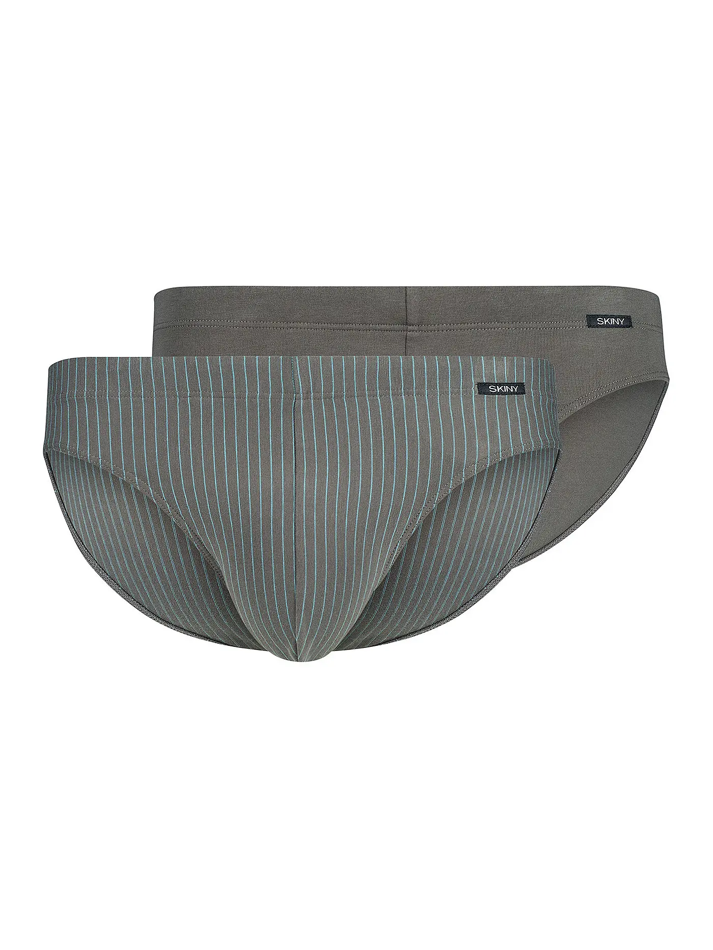 SKINY | Slip 2er Pkg evening stripes selection | grau