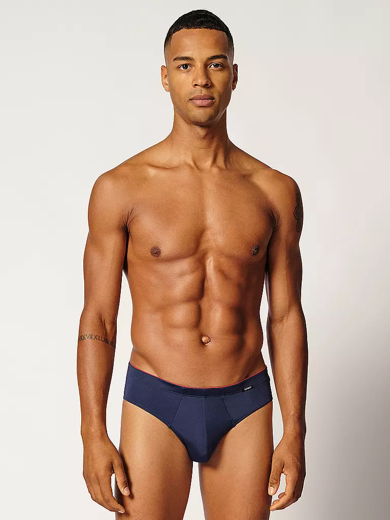 SKINY | Slip 2er Pkg. navyred stripes selection | blau