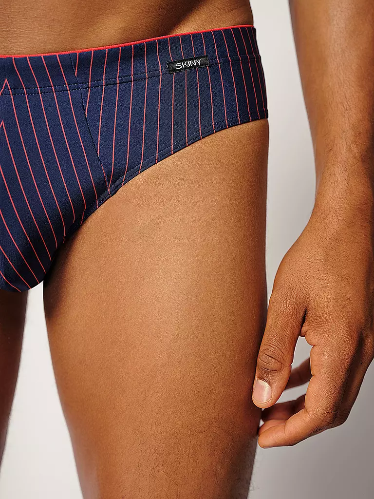 SKINY | Slip 2er Pkg. navyred stripes selection | blau