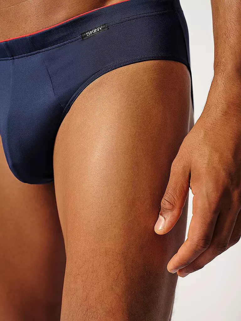SKINY | Slip 2er Pkg. navyred stripes selection | blau