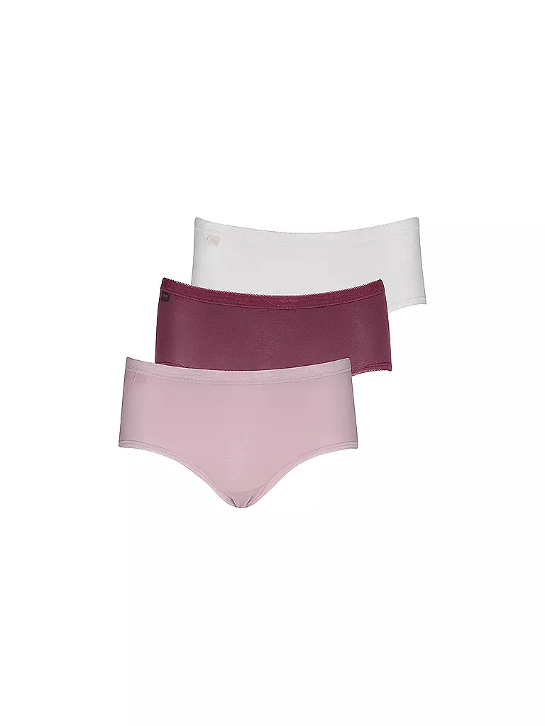 SLOGGI | Pants 3er Pkg multiple colours | dunkelrot