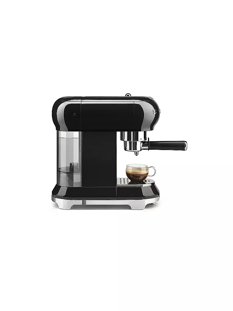 SMEG | Espresso-Kaffeemaschine 50s Retro Style Schwarz ECF01BLEU | schwarz