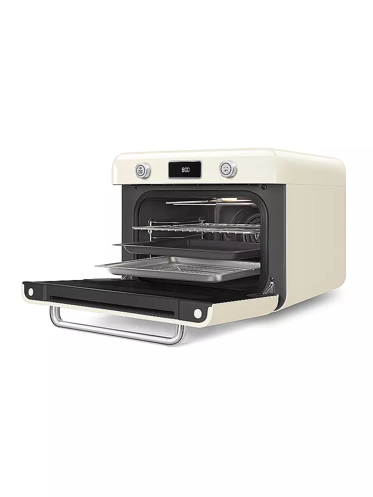 SMEG | Kombi-Tisch Dampfbackofen Creme | hellgrün