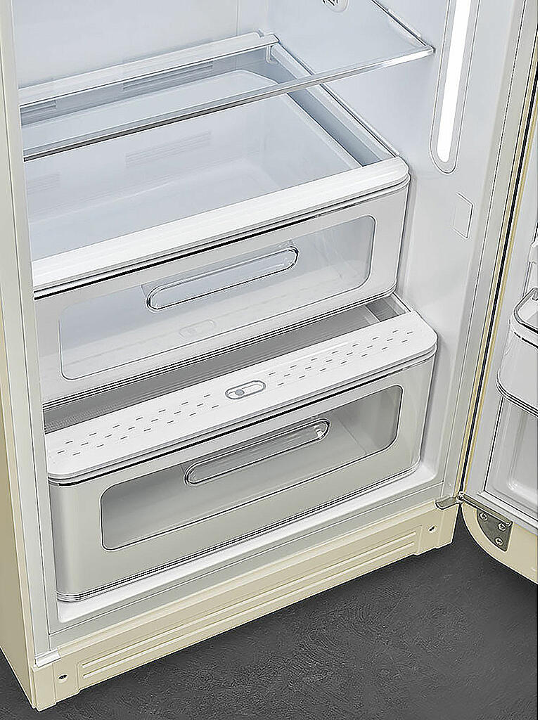 Kühlschrank Mit Gefrierfach Unten Höhe 150 Cm SMEG Kühlschrank mit Gefrierfach 50s Retro Style Creme FAB28RCR5 creme