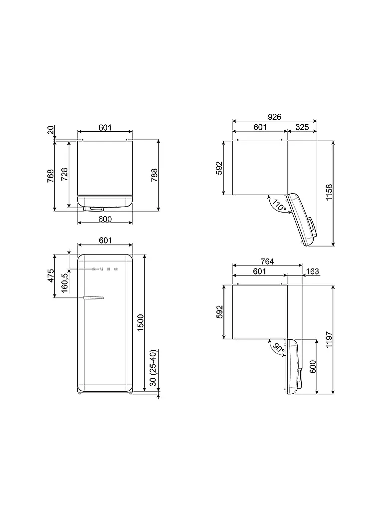 Kühlschrank Mit Gefrierfach 70 Cm Breit SMEG Kühlschrank mit Gefrierfach 50s Retro Style Creme FAB28RCR5 creme