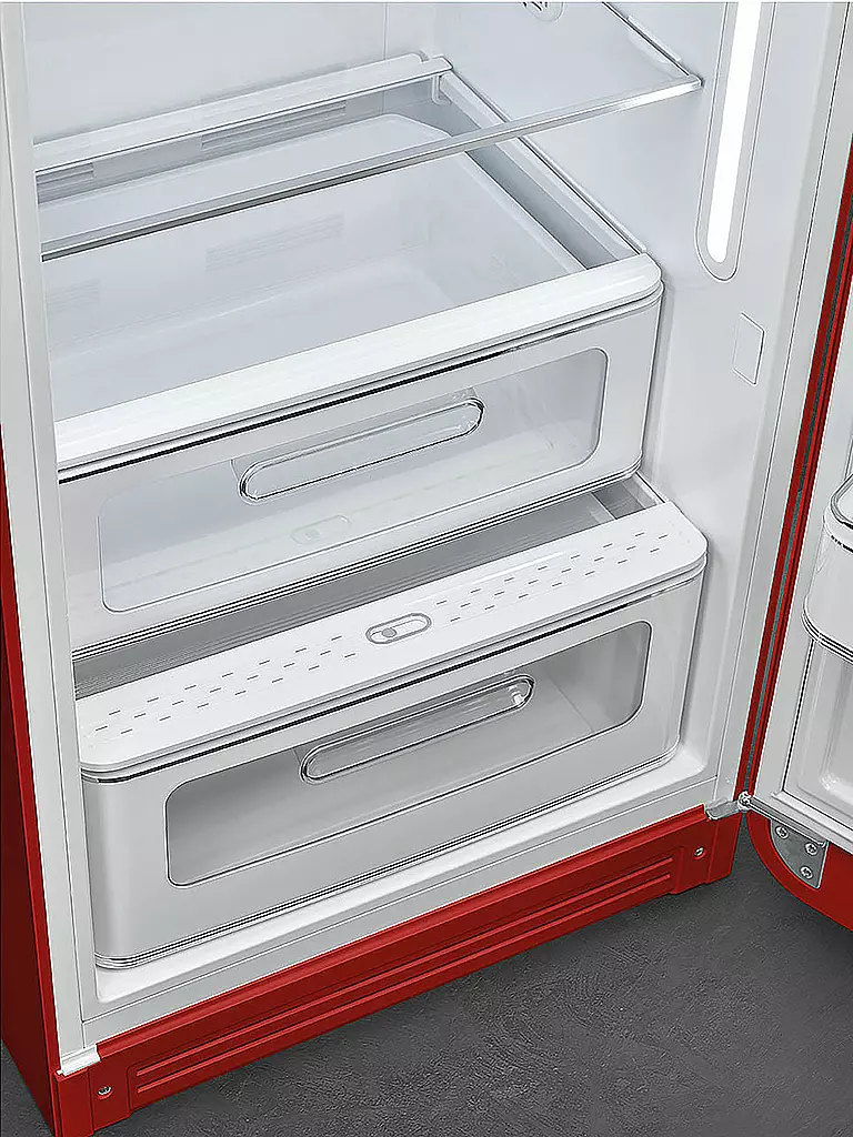 Einbaukühlschrank Mit Gefrierfach 55 Cm Breit SMEG Kühlschrank mit Gefrierfach 50s Retro Style Rot FAB28RRD5 rot