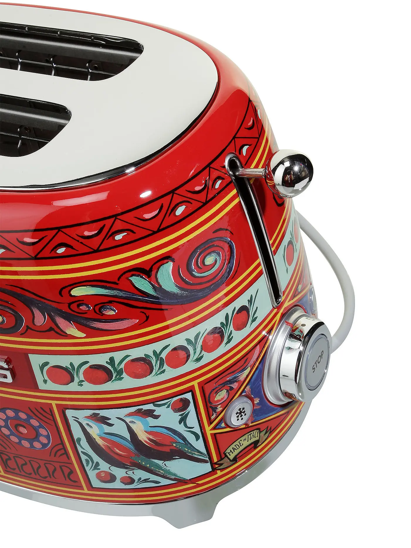 SMEG | Toaster (2 Scheiben) "Dolce Gabbana" TSF01DG (Rot/Dekor) | bunt