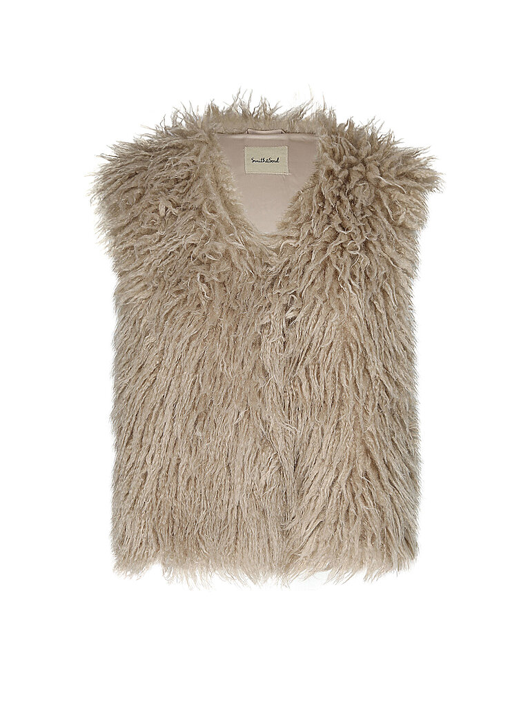 SMITH&SOUL Gilet in Felloptik hellgrau | S