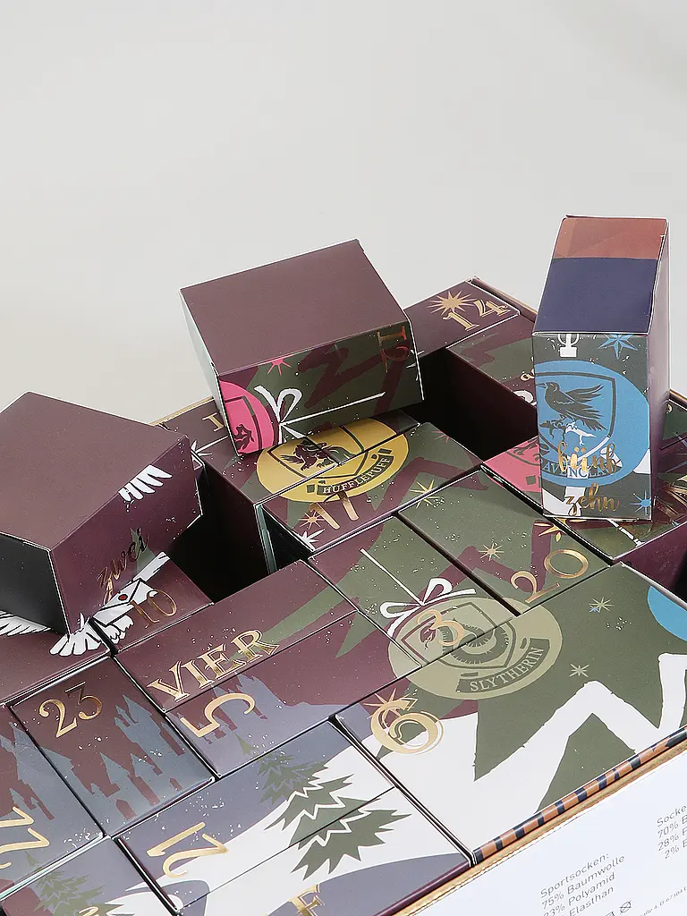 SOCKSWEAR | Socken Adventkalender HARRY POTTER bunt | 