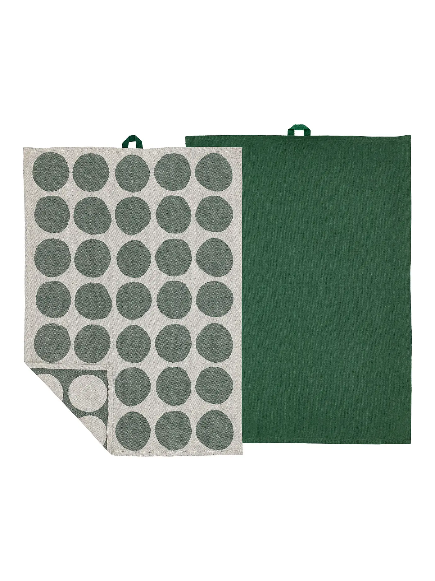 SOEDAHL | Geschirrtuch-Set 2tlg BUBBLES Pine Green | dunkelgrün