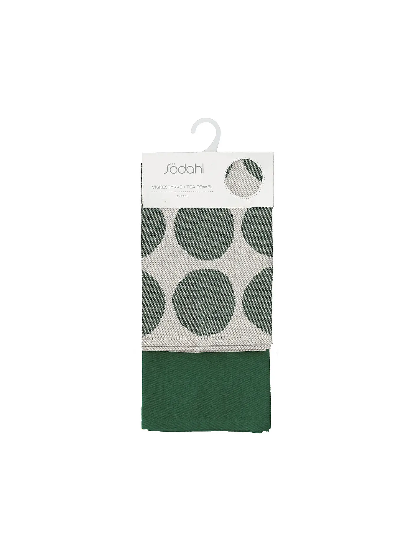 SOEDAHL | Geschirrtuch-Set 2tlg BUBBLES Pine Green | dunkelgrün