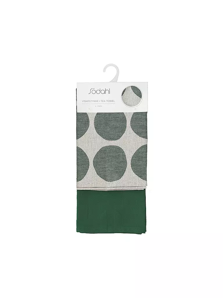 SOEDAHL | Geschirrtuch-Set 2tlg BUBBLES Pine Green | dunkelgrün