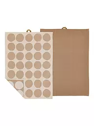 SOEDAHL | Geschirrtuch-Set 2tlg BUBBLES Pine Green | hellbraun