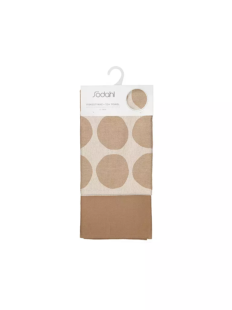 SOEDAHL | Geschirrtuch-Set 2tlg BUBBLES Warm Taupe | hellbraun