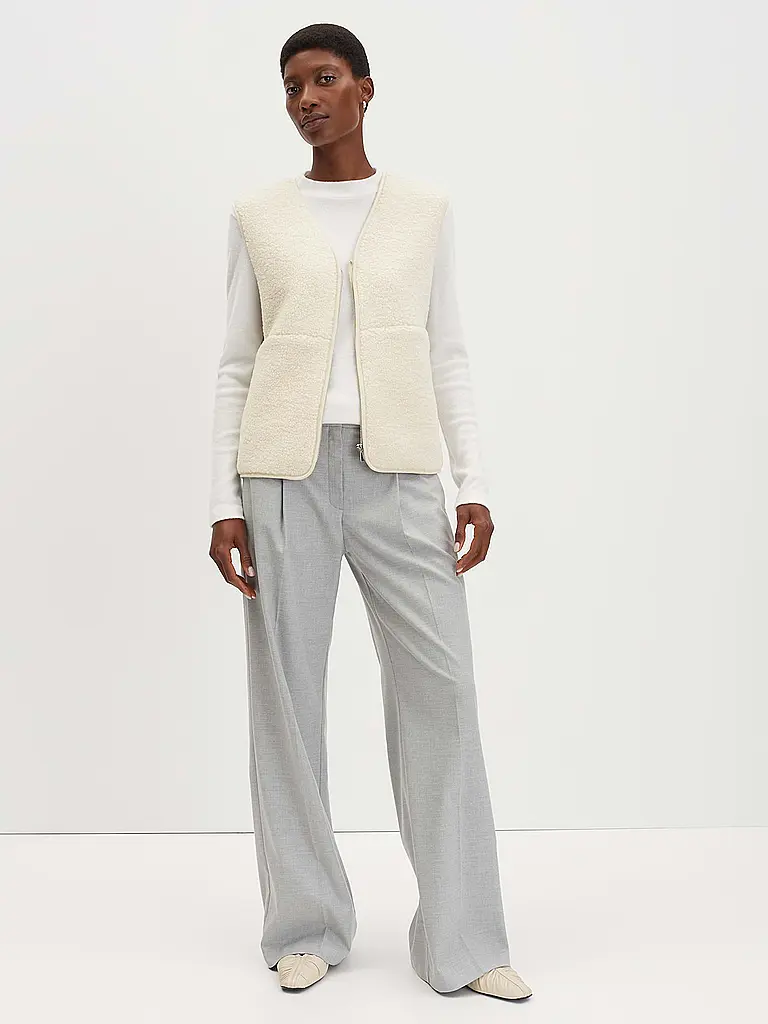 SOMEDAY | Gilet in Felloptik ULIV | Creme
