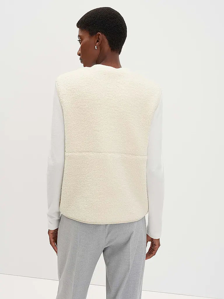 SOMEDAY | Gilet in Felloptik ULIV | Creme
