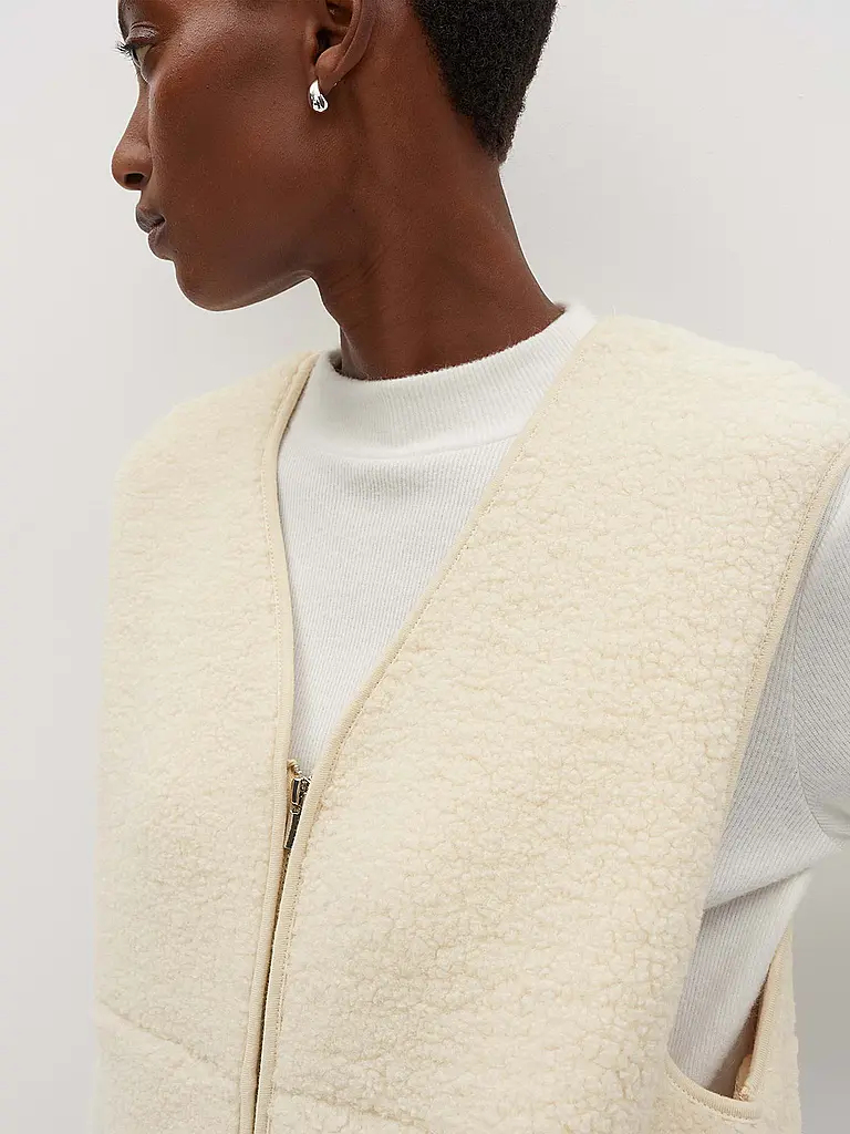 SOMEDAY | Gilet in Felloptik ULIV | Creme