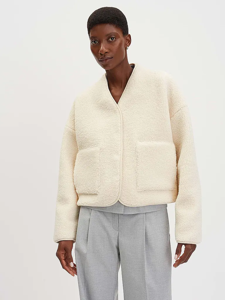 SOMEDAY | Jäckchen in Felloptik UTEDDY DETAIL | creme