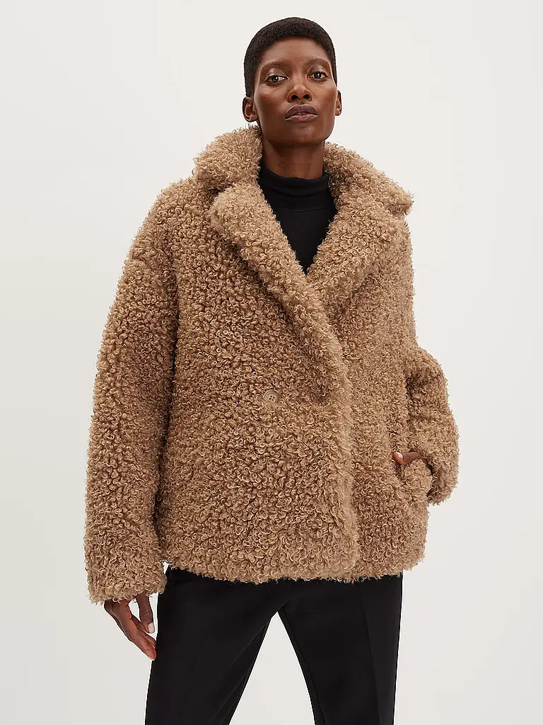 SOMEDAY | Jacke in Felloptik VANTELO SOFT | hellbraun
