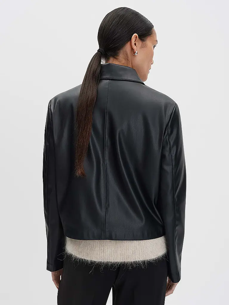 SOMEDAY | Jacke in Lederoptik NEATHER | schwarz