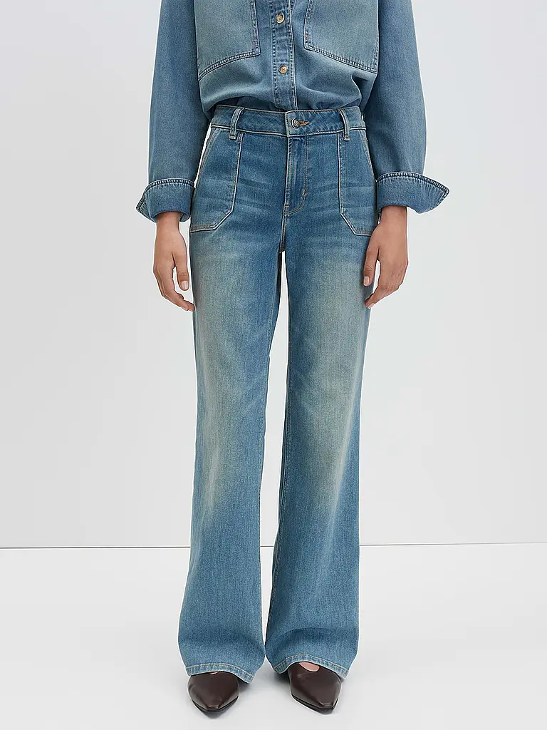 SOMEDAY | Jeans Wide Leg CARIE UTILITY | blau
