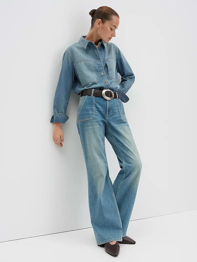SOMEDAY | Jeans Wide Leg CARIE UTILITY | blau