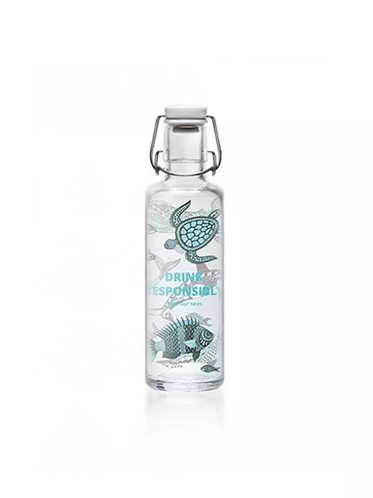 SOULBOTTLES | Trinkflasche "Drink Responsible" 0,6l | transparent