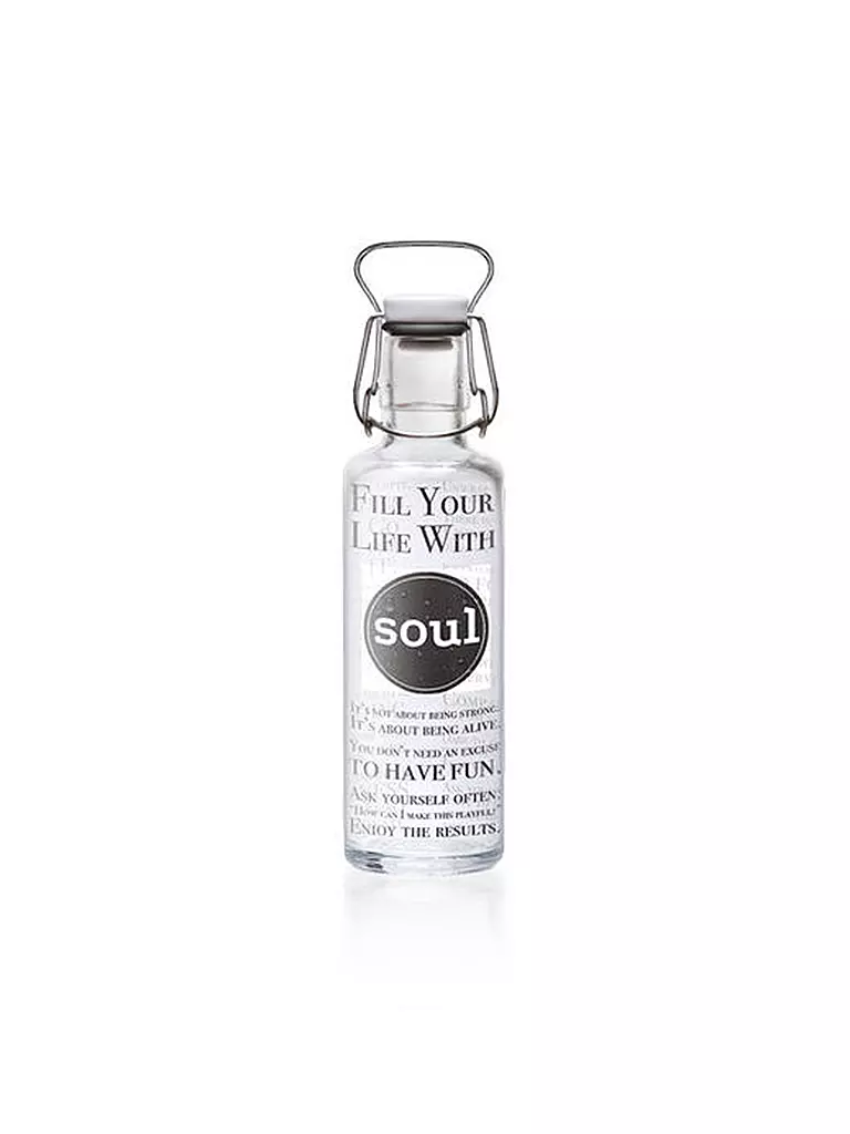 SOULBOTTLES | Trinkflasche "Fill your Life" 0,6l | transparent