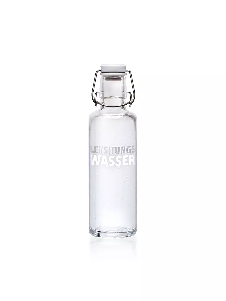 SOULBOTTLES | Trinkflasche "Lei(s)tungswasser" 0,6l | transparent